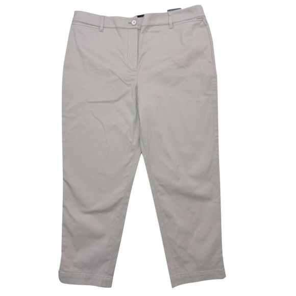 Talbots Perfect Crop Pant Light Khakis Size 12 NWT - Picture 1 of 13